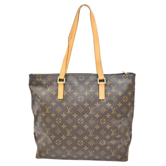 LOUIS VUITTON Cabas Mezzo Shoulder Bag Monogram Leather Brown M51151 10KC189 - Picture 3 of 14